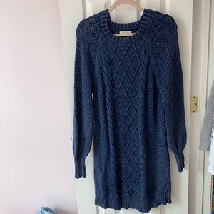 Blue Sweater Dress